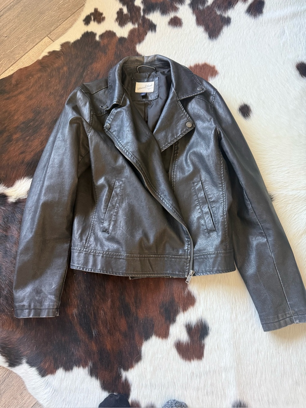 Classic Black Faux Leather Moto Jacket